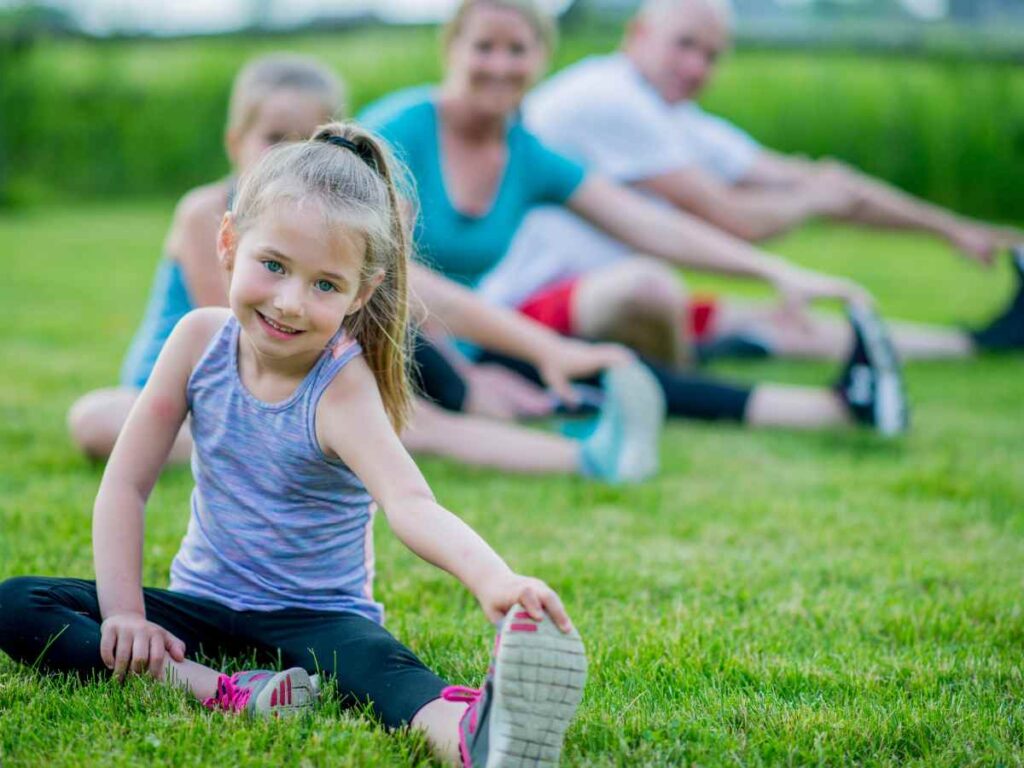 family feeling happy after maintaining a healthy lifestyle